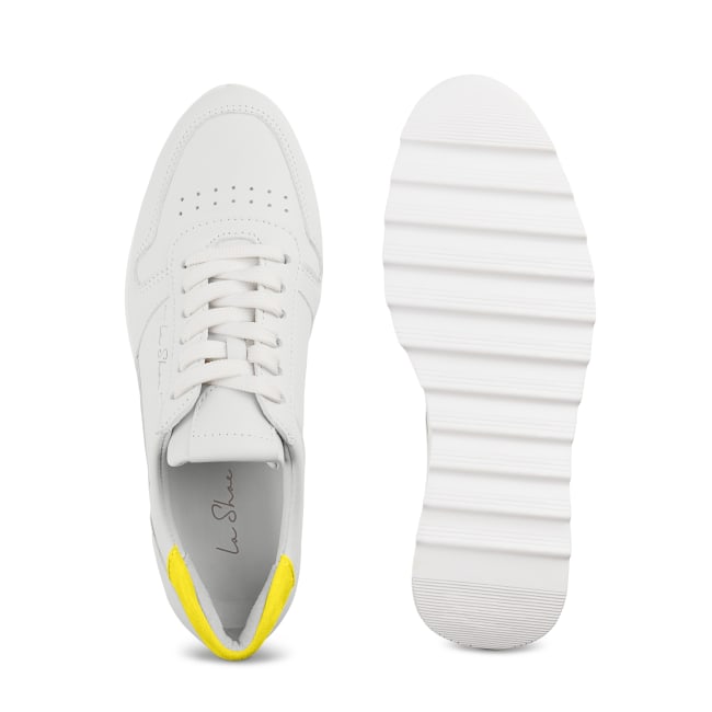 Plateau Sneaker Haifischsohle Weiß – modischer und bequemer Schuh für Hallux valgus und empfindliche Füße von LaShoe.de