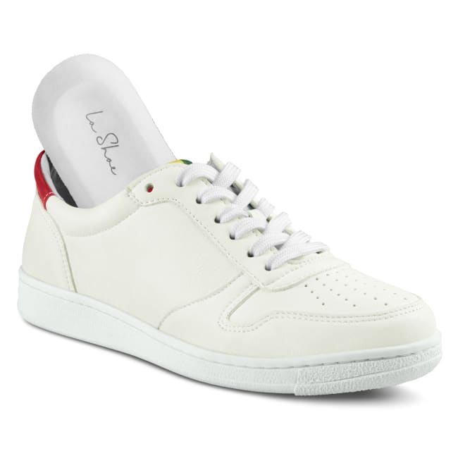 Conscious Sneaker Creme/Rainbow – modischer und bequemer Schuh für Hallux valgus und empfindliche Füße von LaShoe.de