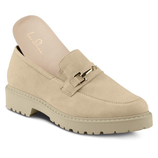 Premium Loafer Parisienne Beige – modischer und bequemer Schuh für Hallux valgus und empfindliche Füße von LaShoe.de