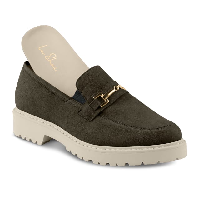 Premium Loafer Parisienne Khaki – modischer und bequemer Schuh für Hallux valgus und empfindliche Füße von LaShoe.de