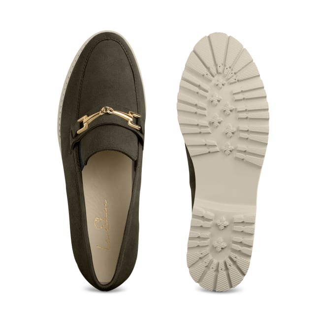Premium Loafer Parisienne Khaki – modischer und bequemer Schuh für Hallux valgus und empfindliche Füße von LaShoe.de