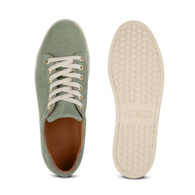 Flat Sneaker Light Khaki – modischer und bequemer Schuh für Hallux valgus und empfindliche Füße von LaShoe.de