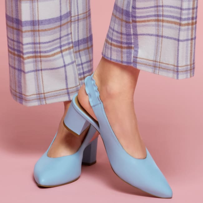 Pumps Sling Marshmallow Hellblau – modischer und bequemer Schuh für Hallux valgus und empfindliche Füße von LaShoe.de