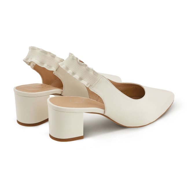 Pumps Sling Marshmallow Weiß – modischer und bequemer Schuh für Hallux valgus und empfindliche Füße von LaShoe.de