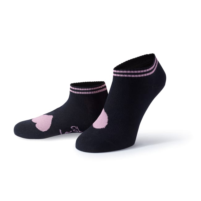 Sneaker Socken schwarz/weiß – modischer und bequemer Schuh für Hallux valgus und empfindliche Füße von LaShoe.de
